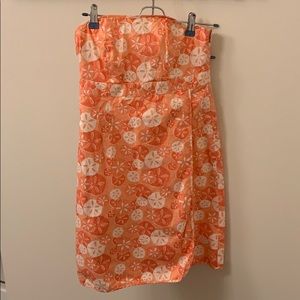 Vineyard Vines strapless printed summer dress